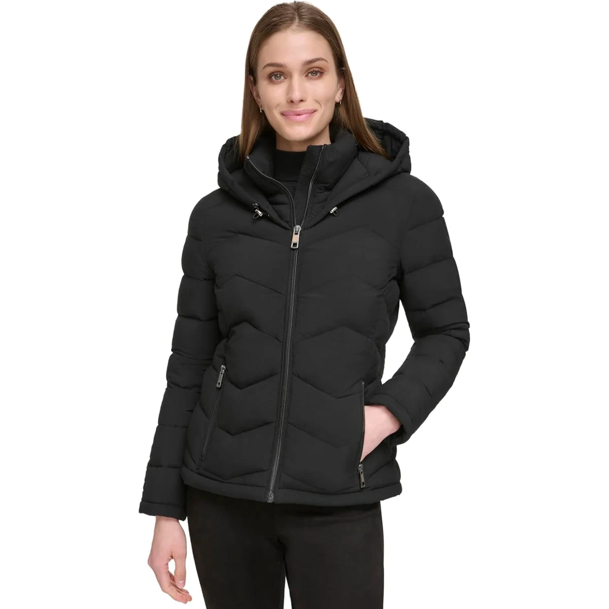 Casaca acolchada Calvin Klein con capucha