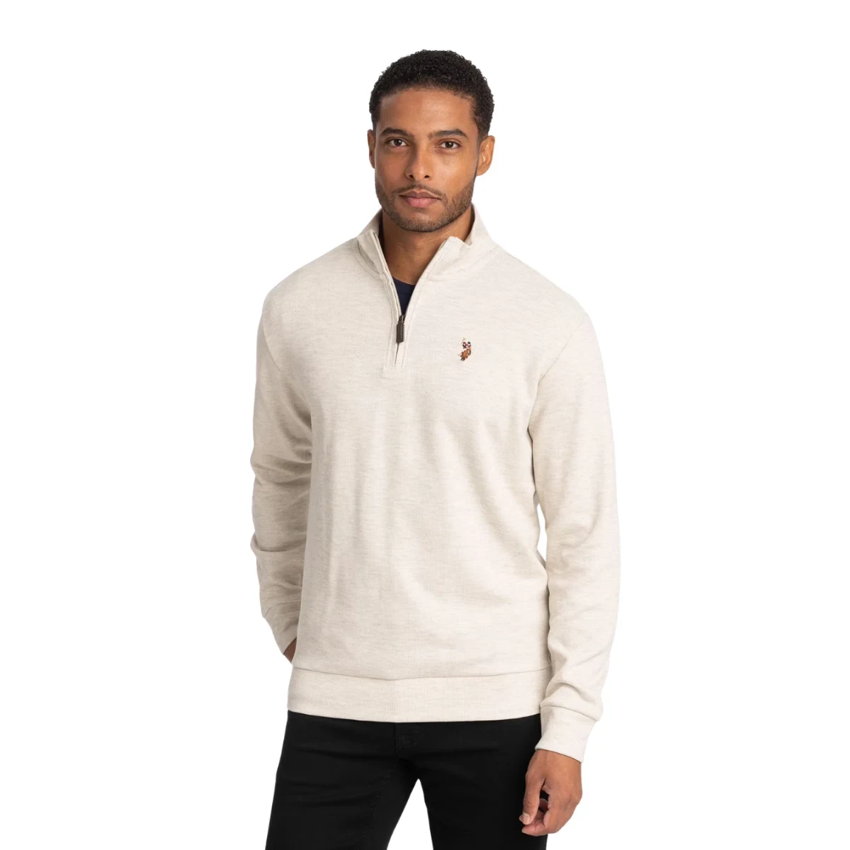 Polera U.S. Polo ASSN. con cierre frontal para hombre